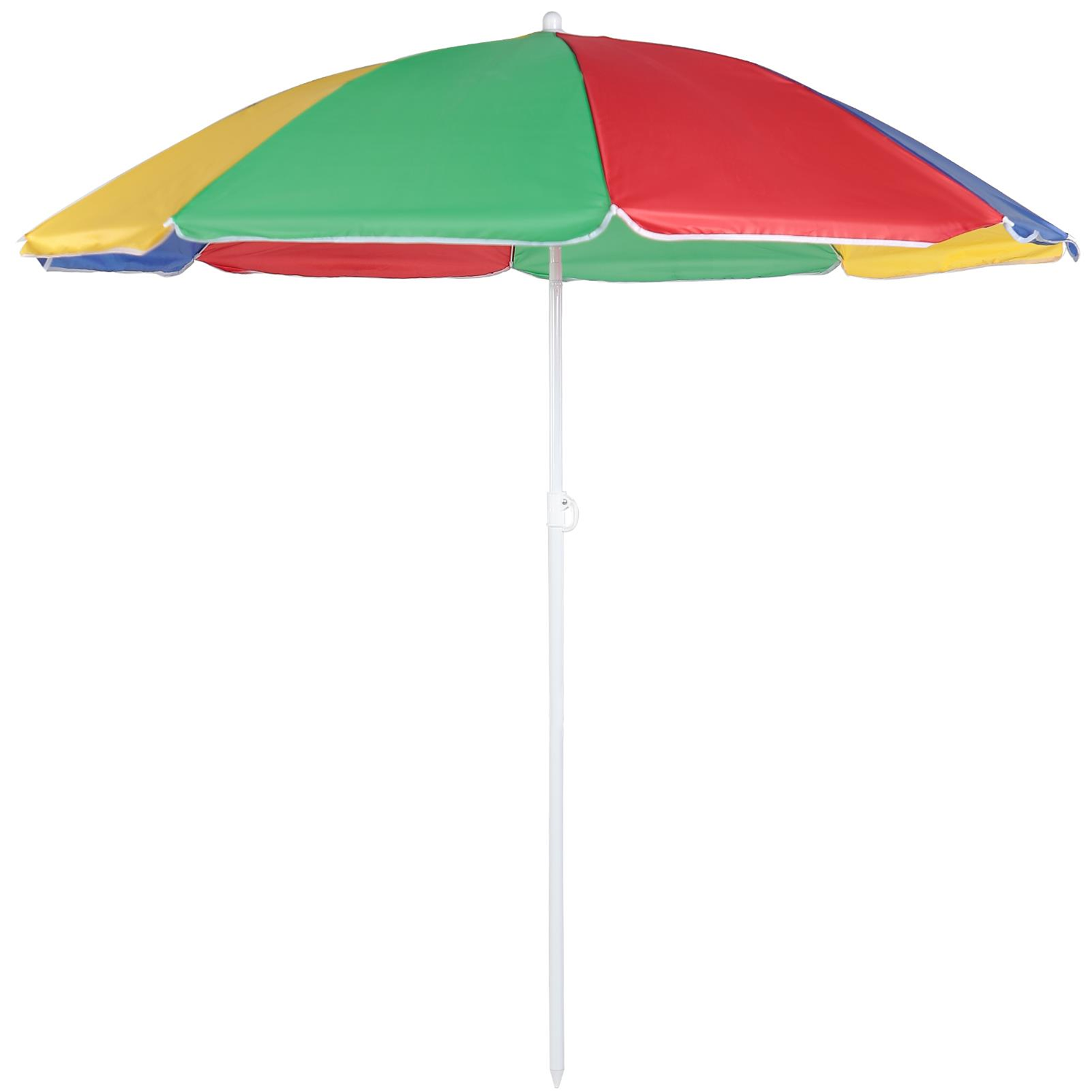 Outdoor Sun Umbrella – UV Protection Patio Parasol with Adjustable Tilt & Crank Handle Black & Red Outdoor sun umbrella - Tophatter Daily Deals