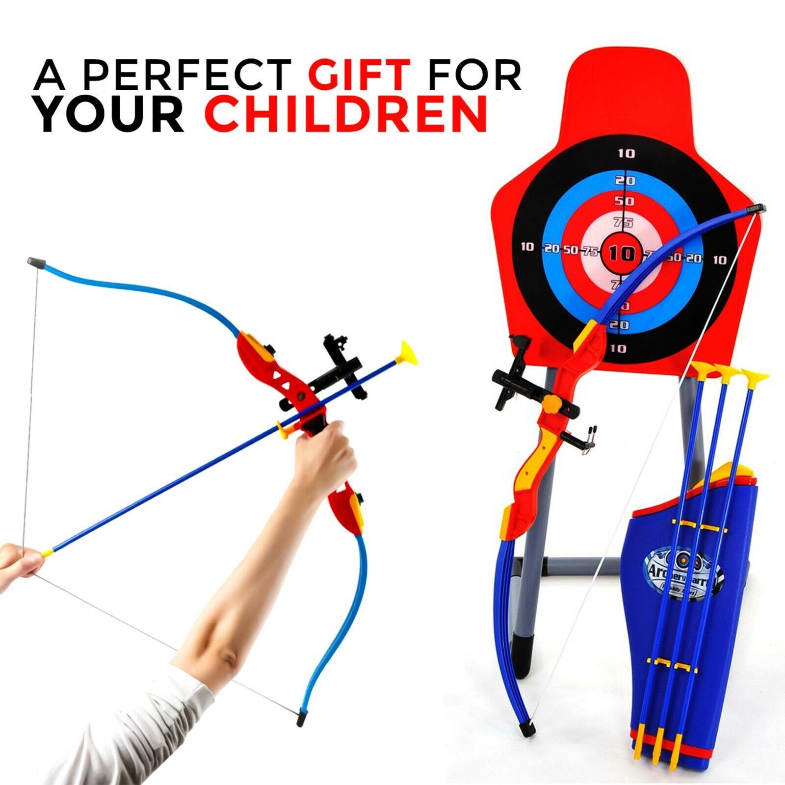 Laser Arrow Battle Set - Laser Bow & Arrow Archery Set Target Stand Kids Toy Indoor/Outdoor Garden Fun Sports Toys - Tophatter Daily Deals