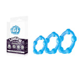 Lasting Love Ring 3 Piece Set - Silicone Cock Rings - Blue > Cock Ring > Sets - Tophatter Daily Deals