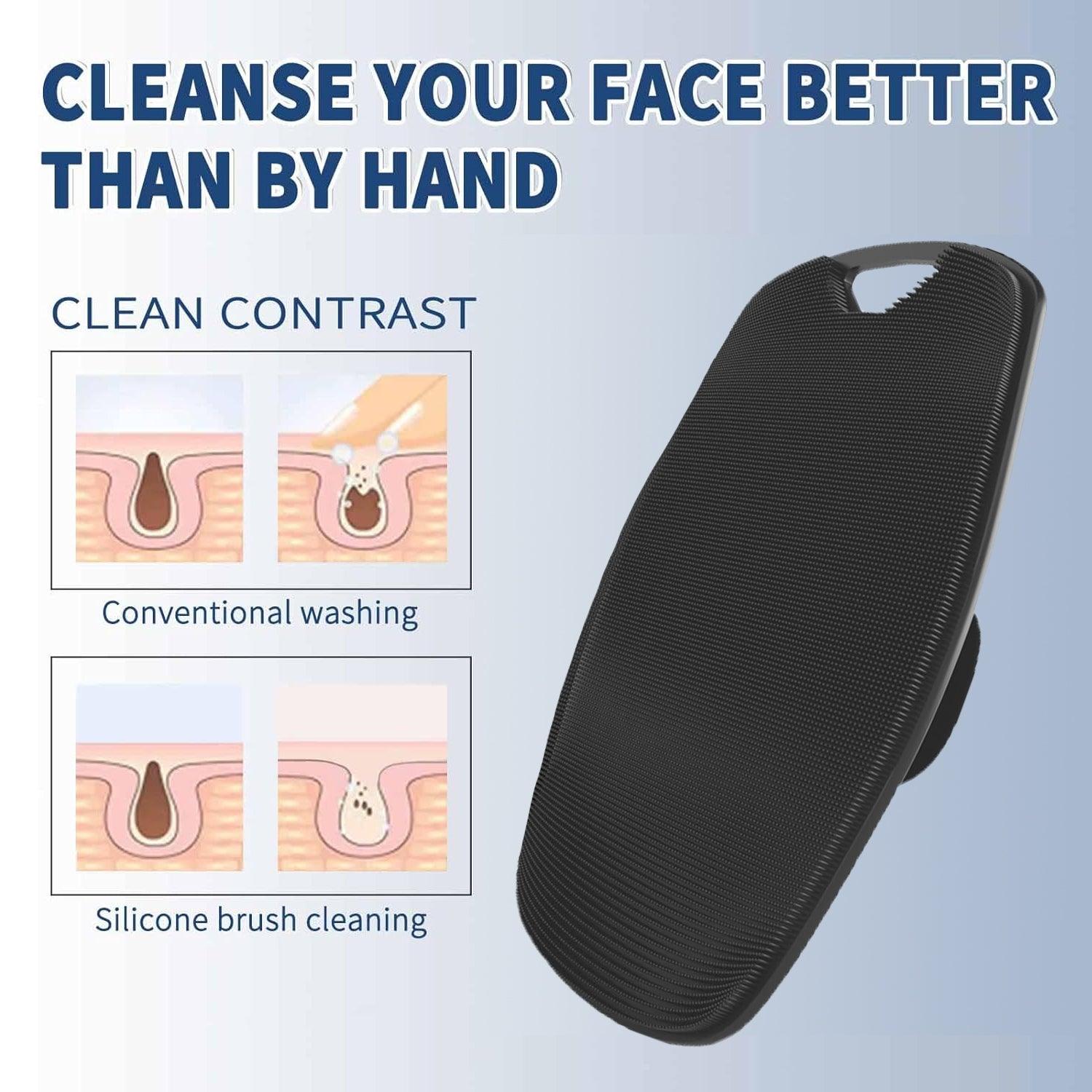 Silicone Shower Scrubber - Premium Silicone Scrubber For Nourishing | Cleaning & Exfoliating Your Skin | Lather Boosting Bristles With Ergonomic No-slip Handle | Long-lasting & Easy To Clean (1-pack) Personal Care - Tophatter Daily Deals