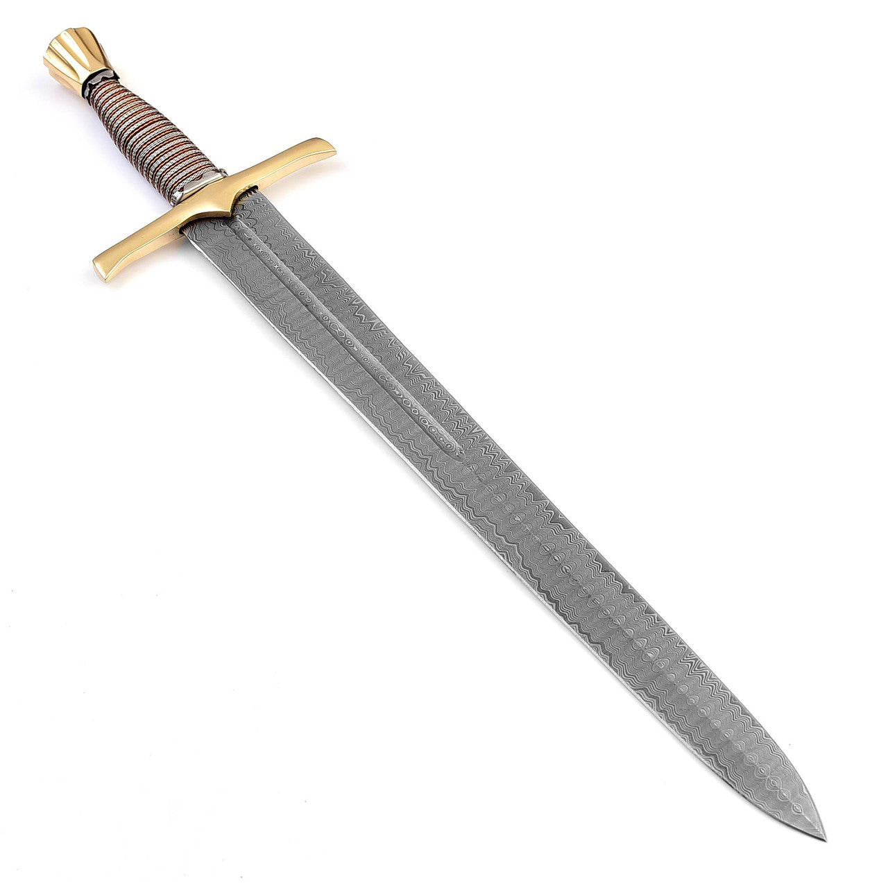 Lay Waste Damascus Steel Medieval Short Sword Swords - Tophatter Daily Deals