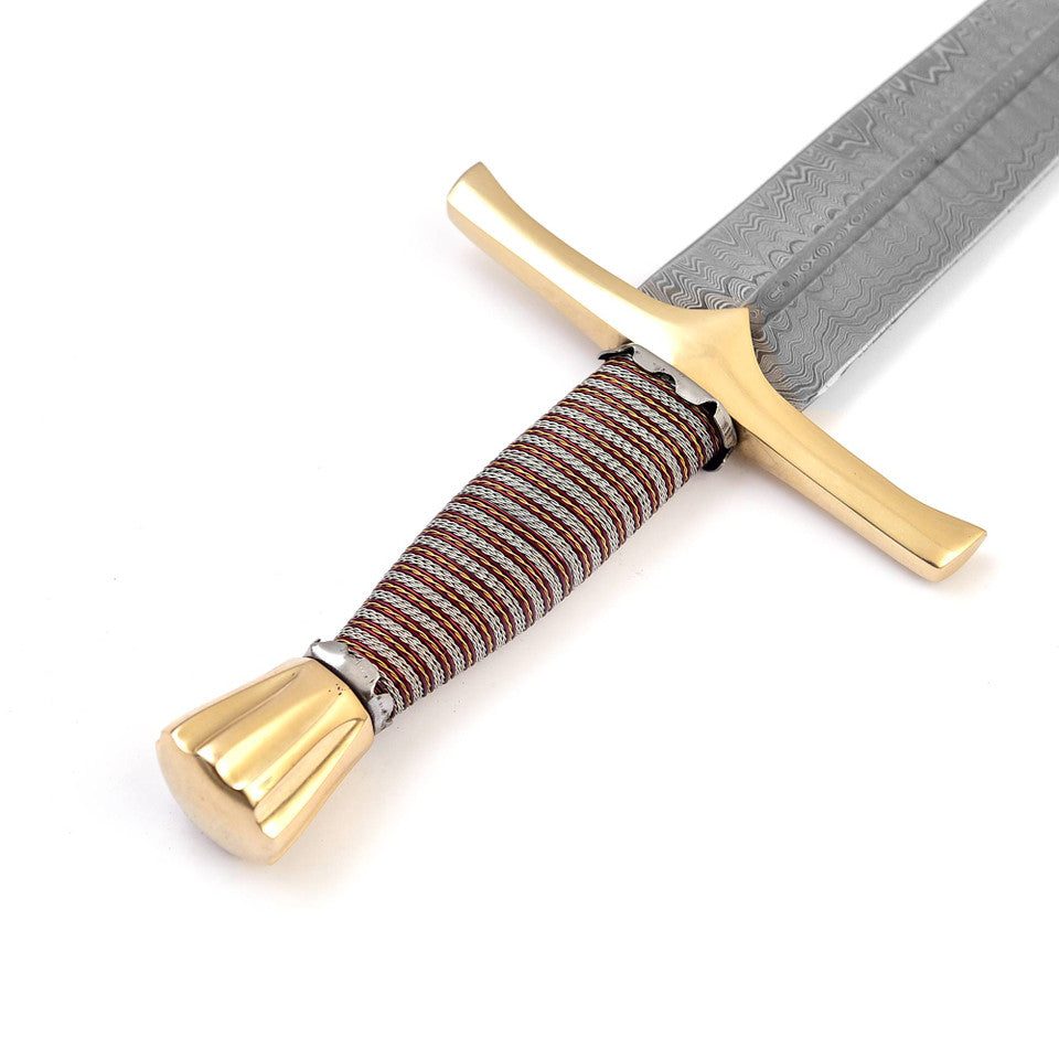 Lay Waste Damascus Steel Medieval Short Sword Swords - Tophatter Daily Deals