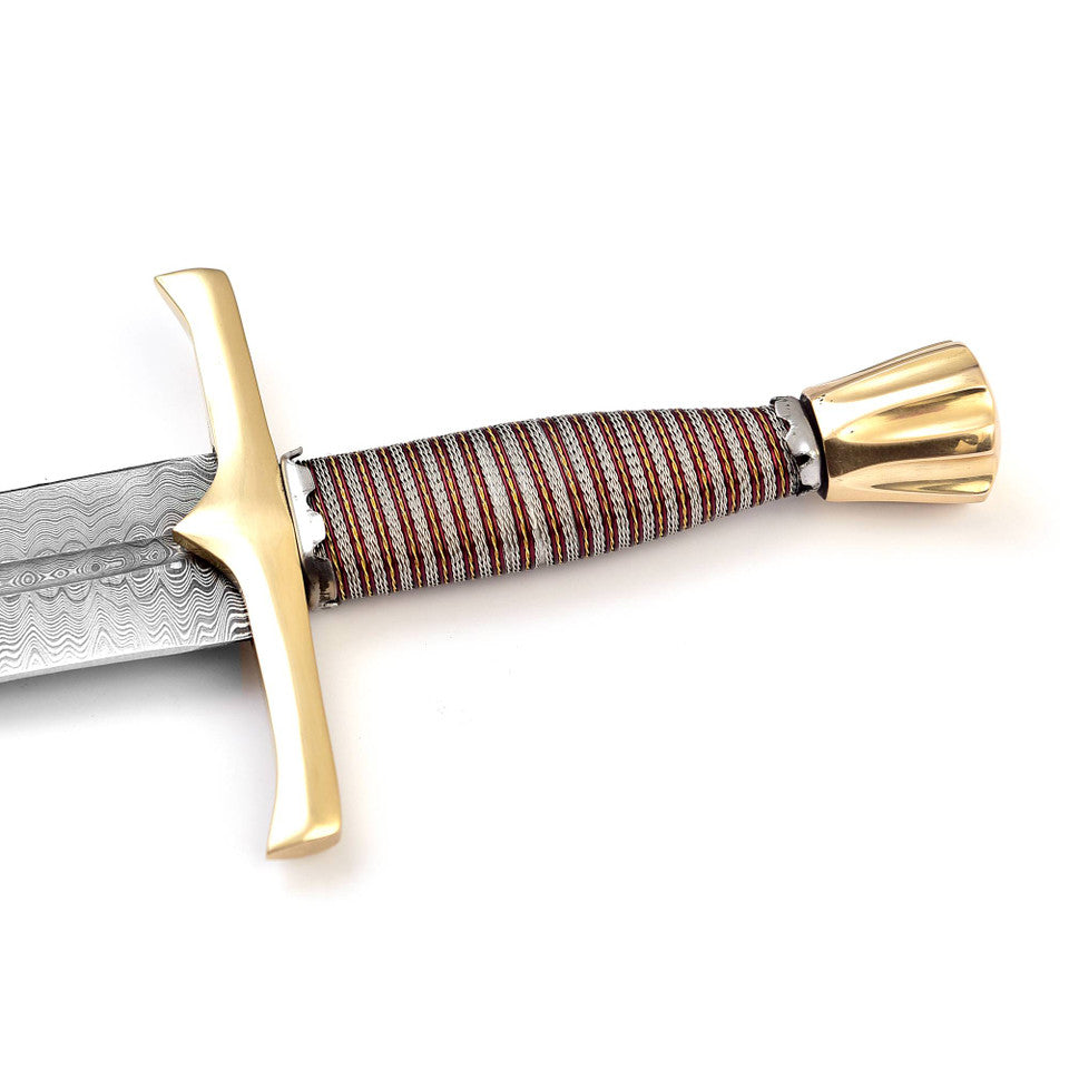 Lay Waste Damascus Steel Medieval Short Sword Swords - Tophatter Daily Deals