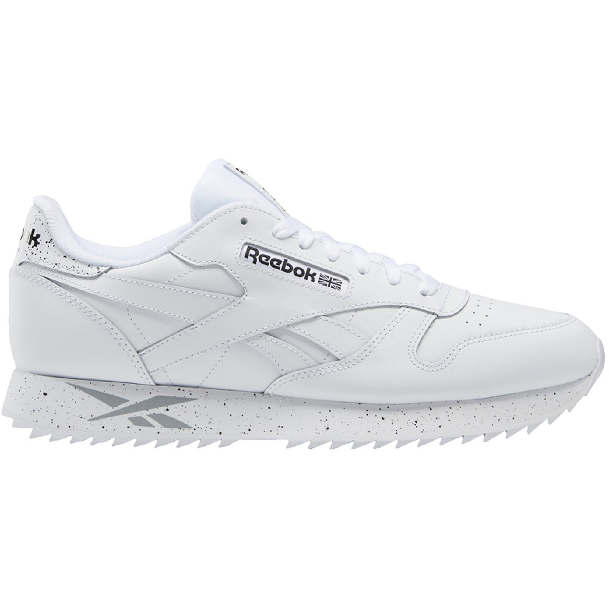Reebok Men's Classic Leather Ripple Shoes - Ftwwht/Ftwwht/Cblack Ftwwht Cblack Footwear - Tophatter Daily Deals