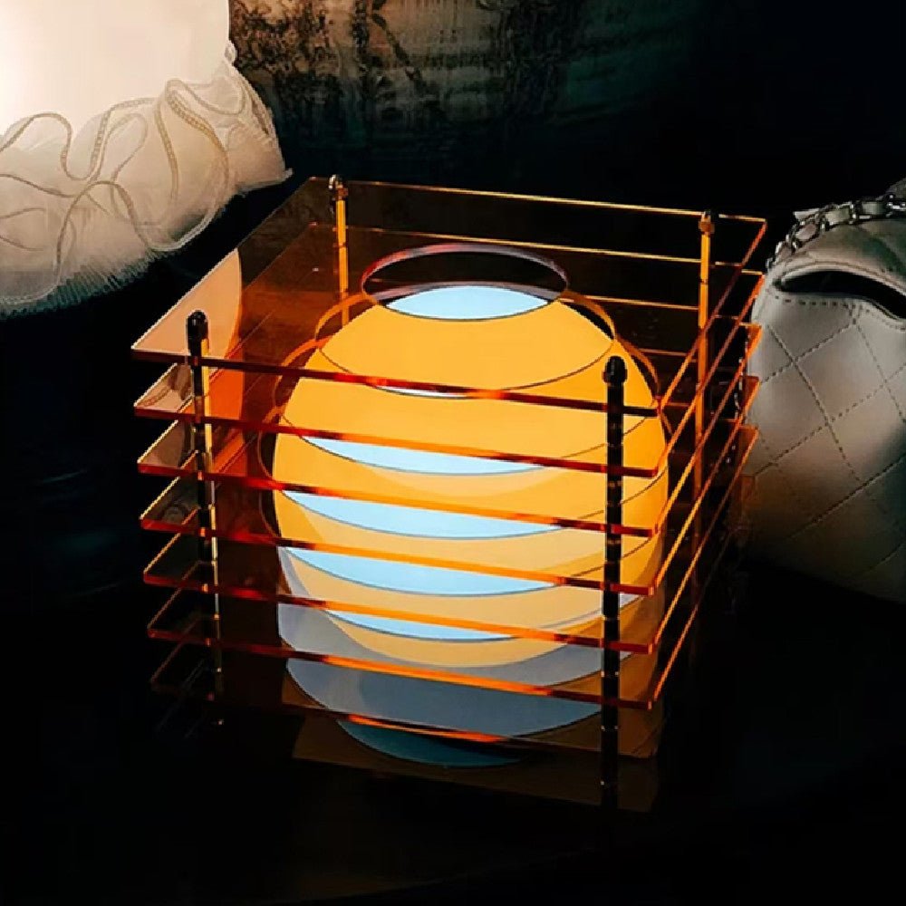 Layered Acrylic Desk Lamp Orange Desk Lamp - Tophatter Daily Deals