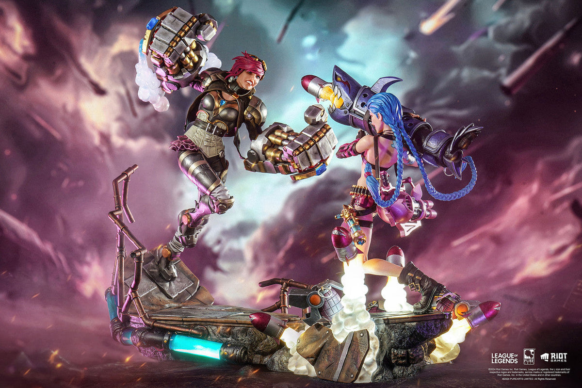 League Of Legends - Jinx & Vi 1/6 Scale Statue Bundle Save £100! Statue - Tophatter Daily Deals