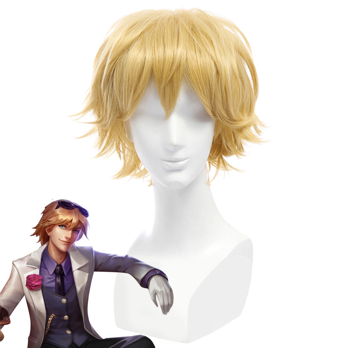 League Of Legends LOL Ezreal EZ Golden Cosplay Wig Wig - Tophatter Daily Deals