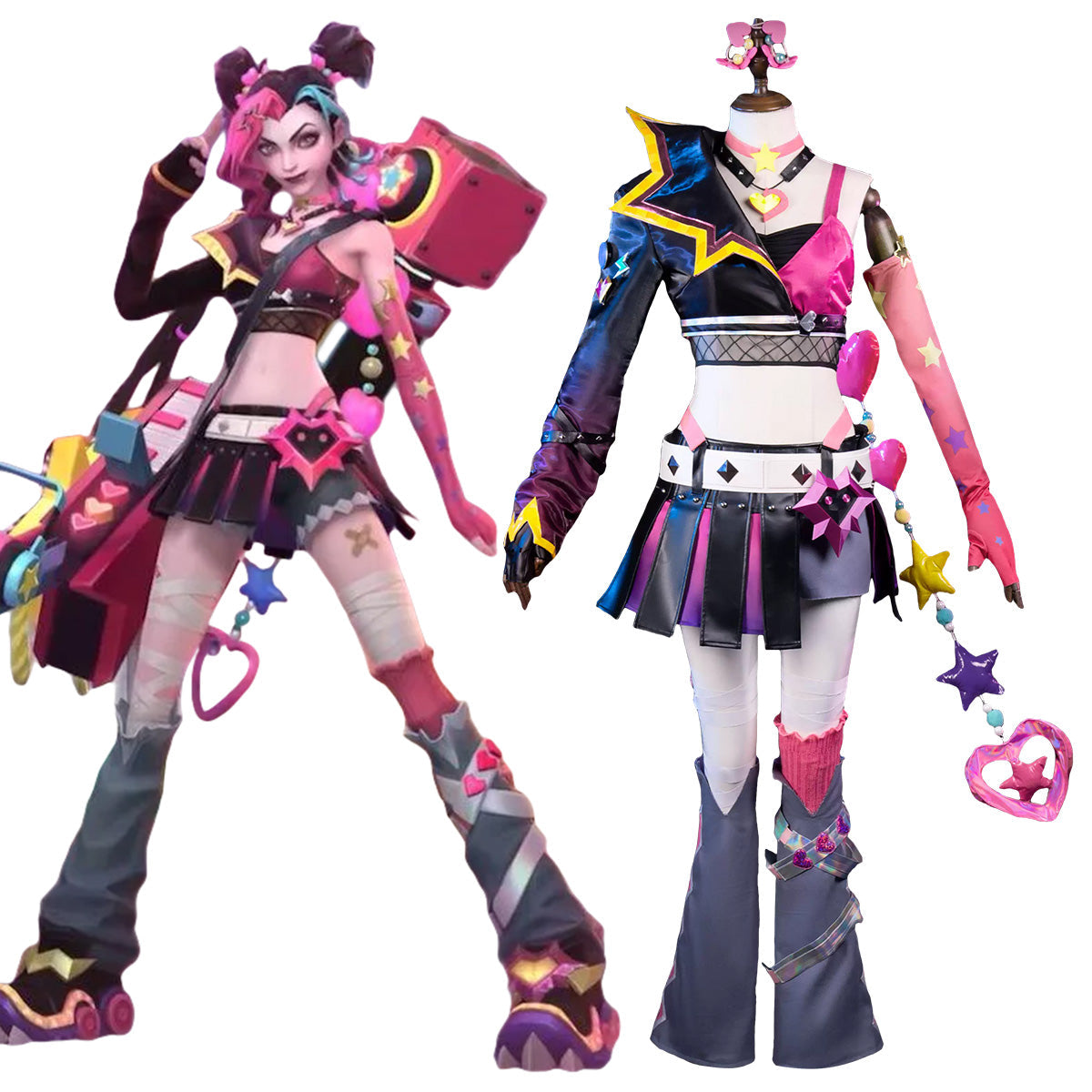 League of Legends LOL Lovestruck Jinx Cosplay Costume Costume - Tophatter Daily Deals