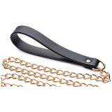 Leashed Lover Black and Gold Chain Leash Adult Bondage Accessory > Bondage Gear > Collars & Leashes - Tophatter Daily Deals