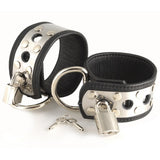 Leather Wrist Cuffs With Metal And Padlocks > Bondage Gear > Restraints - Tophatter Daily Deals
