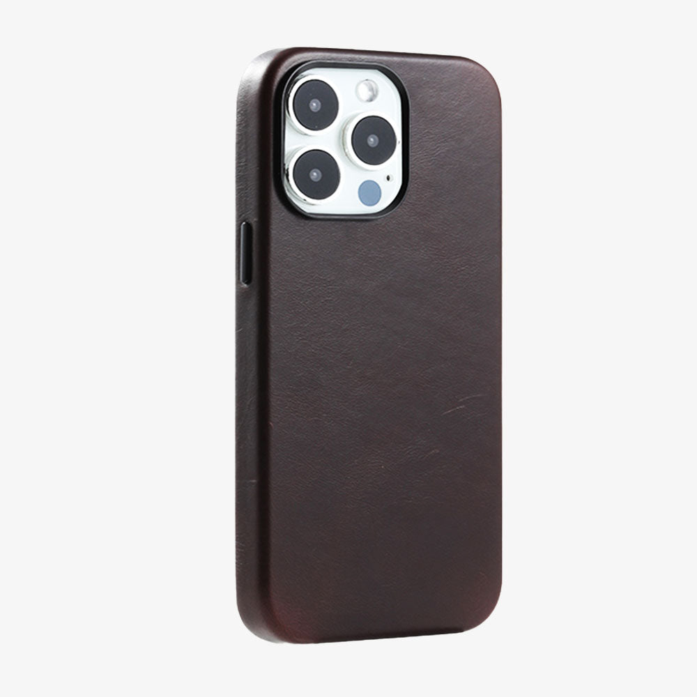 Leather IPhone 15 Case Premium Slim Protective Cover - Tophatter Daily Deals