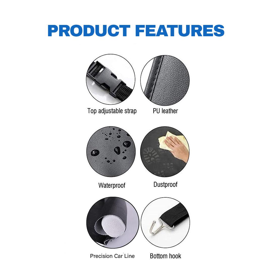 Car Back Seat Organiser - Leather Car Organiser Bag Multi Pocket Holder Back Seat Storage Tidy Bag Car Accessories - Tophatter Daily Deals