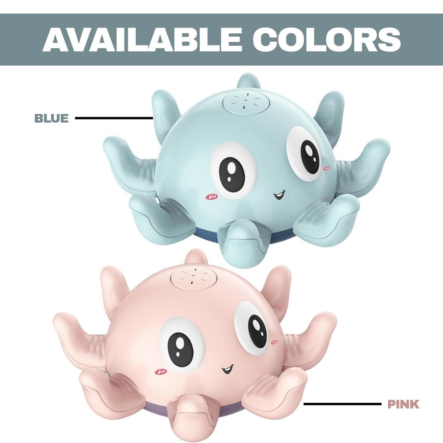 Bath Octopus Toy - LED Baby Bath Toys Octopus Water Sprinkler Pool Toys Toddlers Baby & Toddler - Tophatter Daily Deals