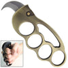 Fighter Knuckles with Automatic Karambit Knife Bronze Paperweight Knife-Auto - Tophatter Daily Deals