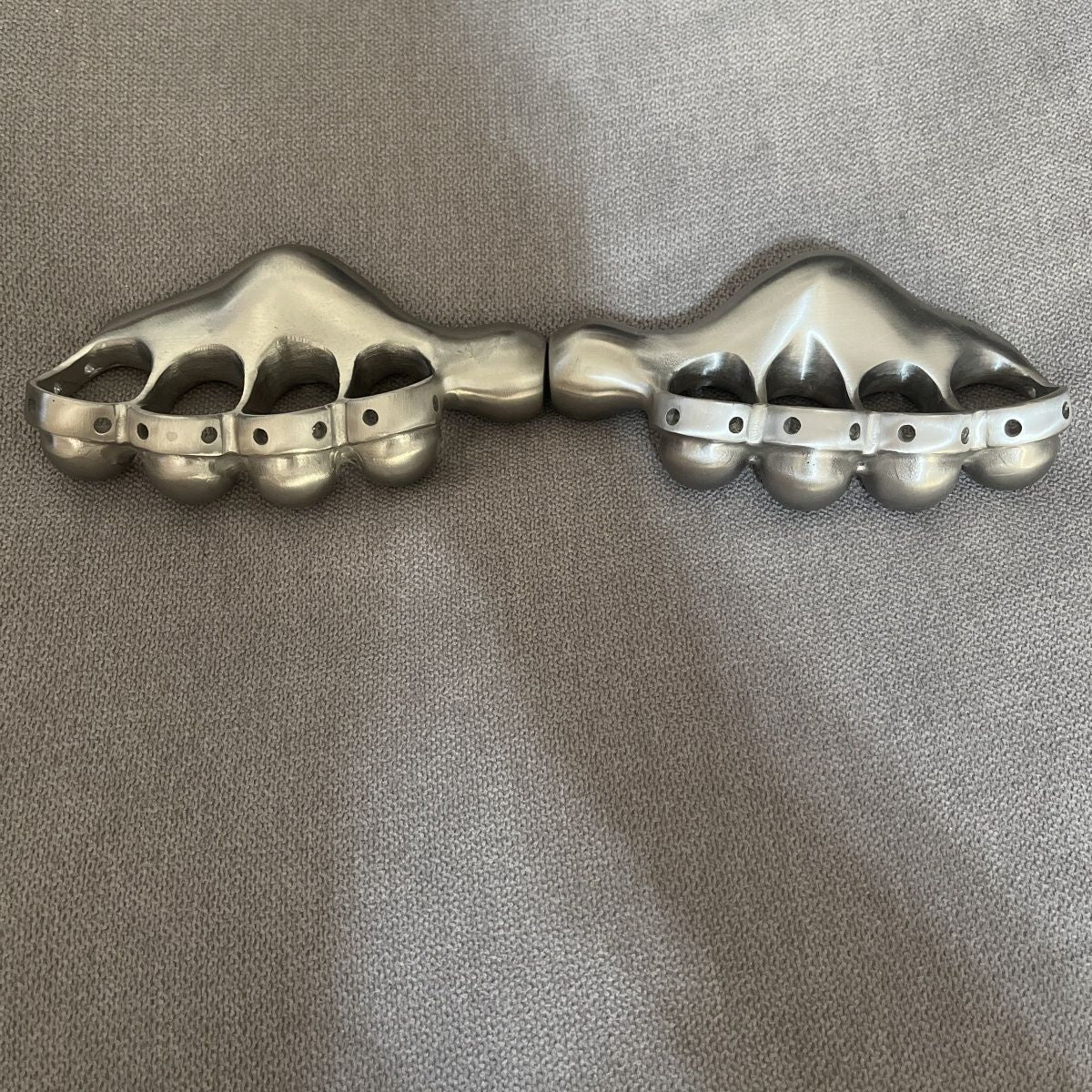 Left and Right Hand Stainless Steel Knuckle Duster Boxing Self Defense Four Finger Buckle Window Breaker Outdoor EDC Tool - Tophatter Daily Deals