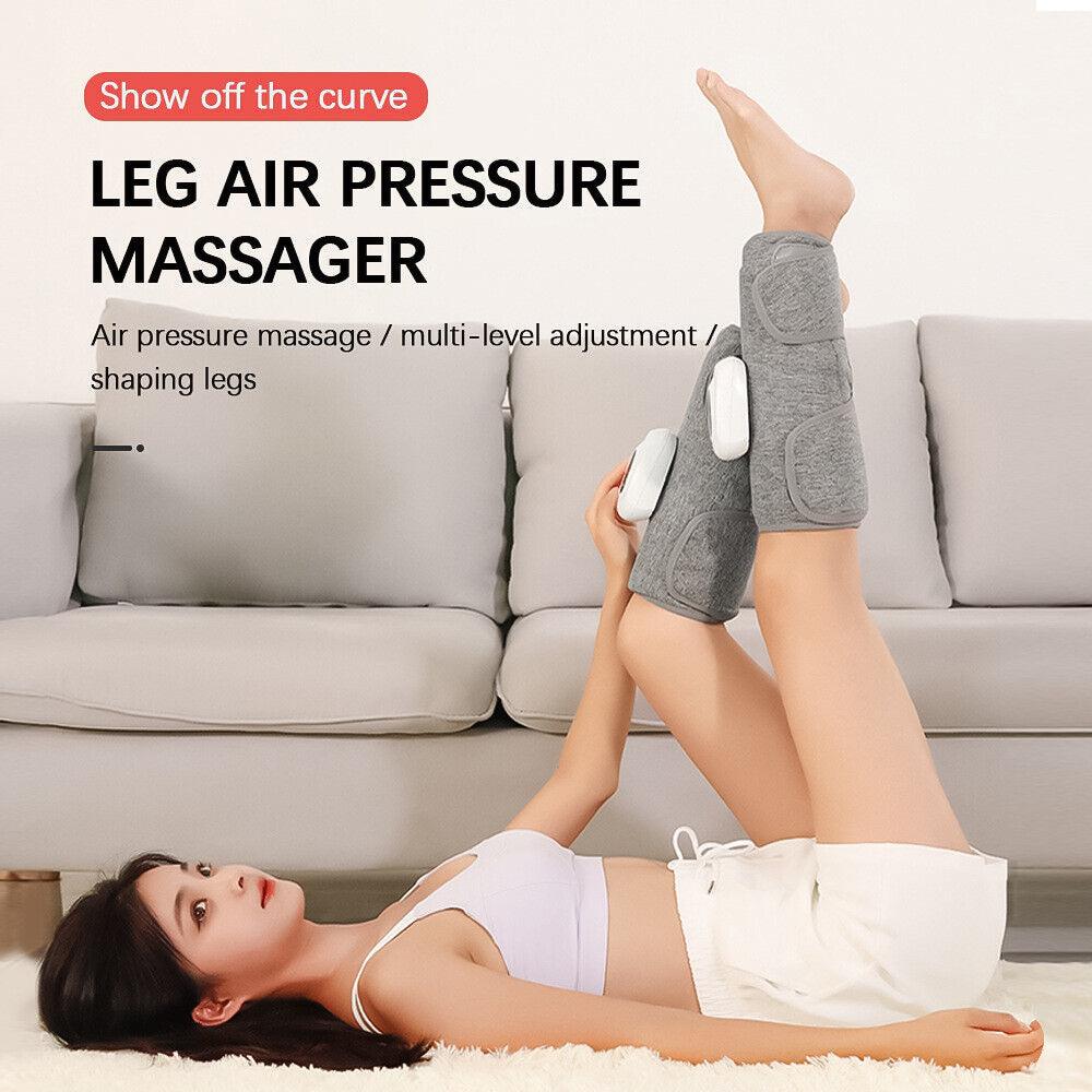 Compression Leg Massagers - 3 Mode Leg Calf Massager Air Compression for Circulation Thigh Wraps Massager Exercise & Fitness - Tophatter Daily Deals