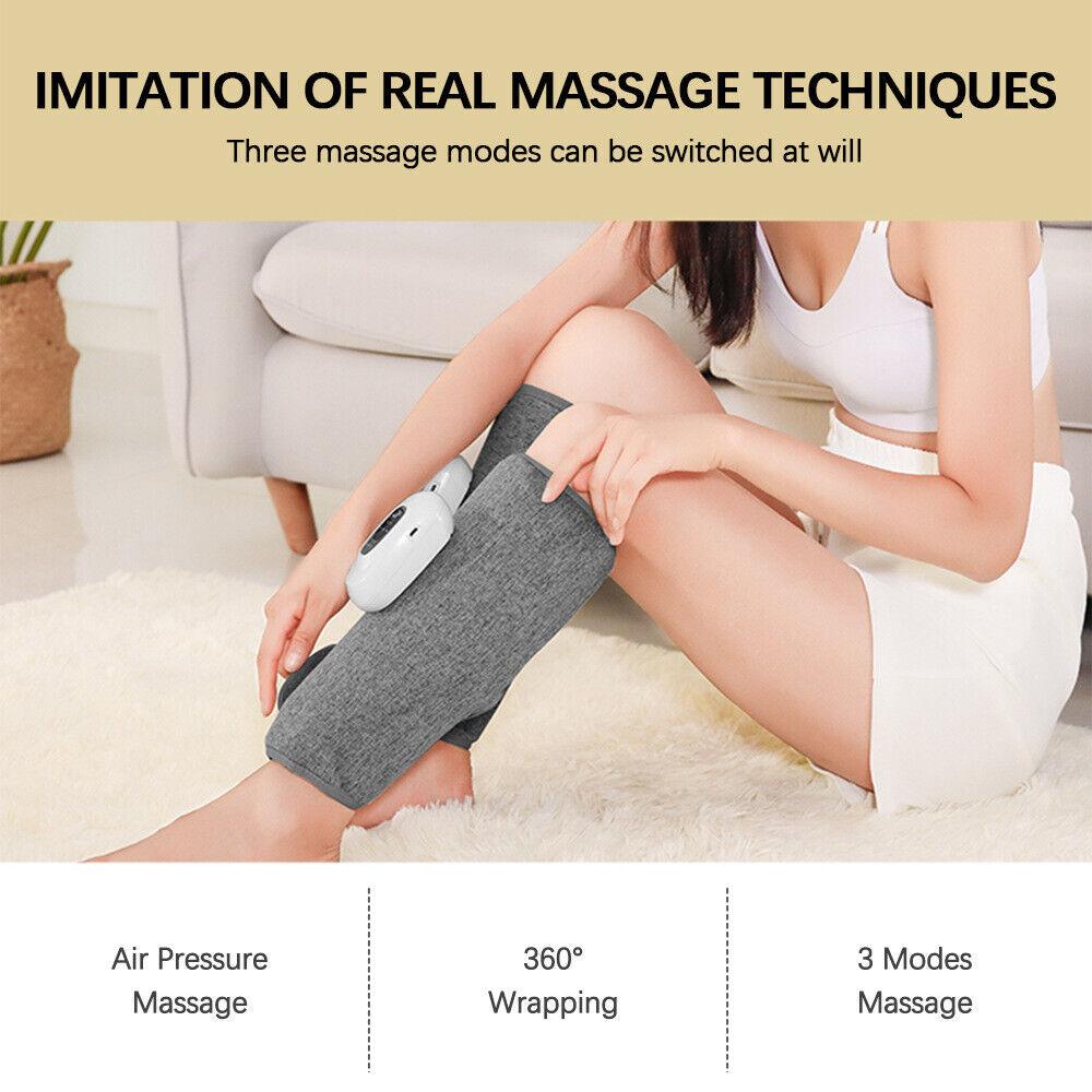 Compression Leg Massagers - 3 Mode Leg Calf Massager Air Compression for Circulation Thigh Wraps Massager Exercise & Fitness - Tophatter Daily Deals