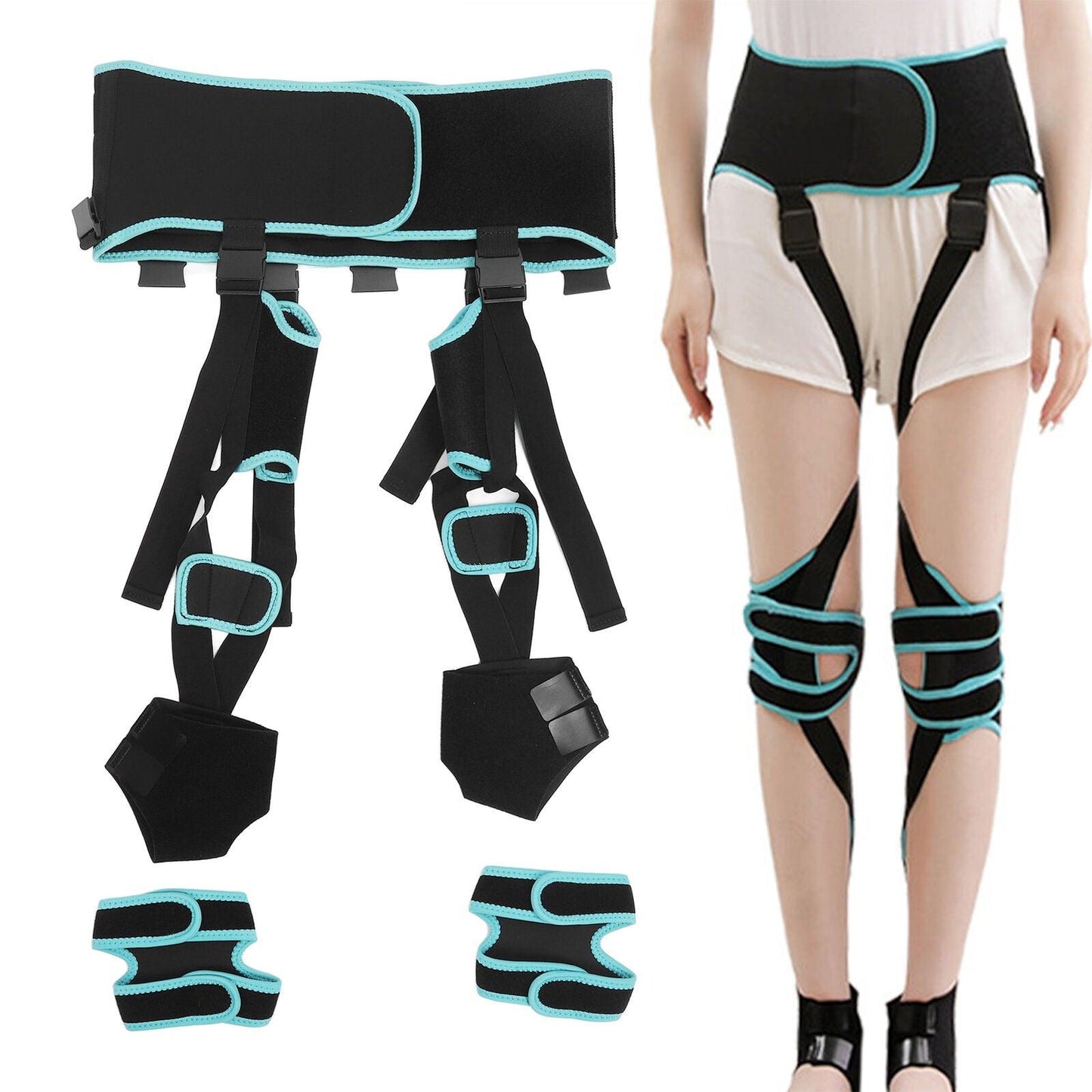 Adjustable Leg Correction Belt UK - 360° Around Legs Bandage For Night Use Health Care - Tophatter Daily Deals