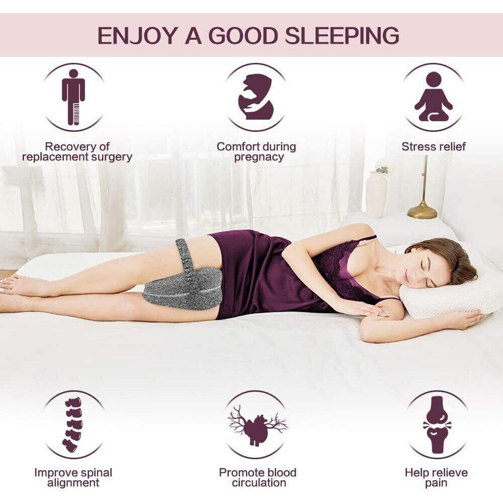 Knee Pillow for Sleeping on Side - Leg Pillow Orthopedic Memory Leg Knees Pain Cushion for Side Sleeper Sleeping Pillow - Tophatter Daily Deals