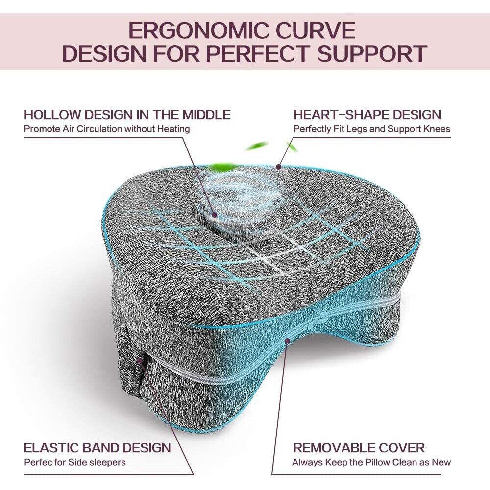 Knee Pillow for Sleeping on Side - Leg Pillow Orthopedic Memory Leg Knees Pain Cushion for Side Sleeper Sleeping Pillow - Tophatter Daily Deals