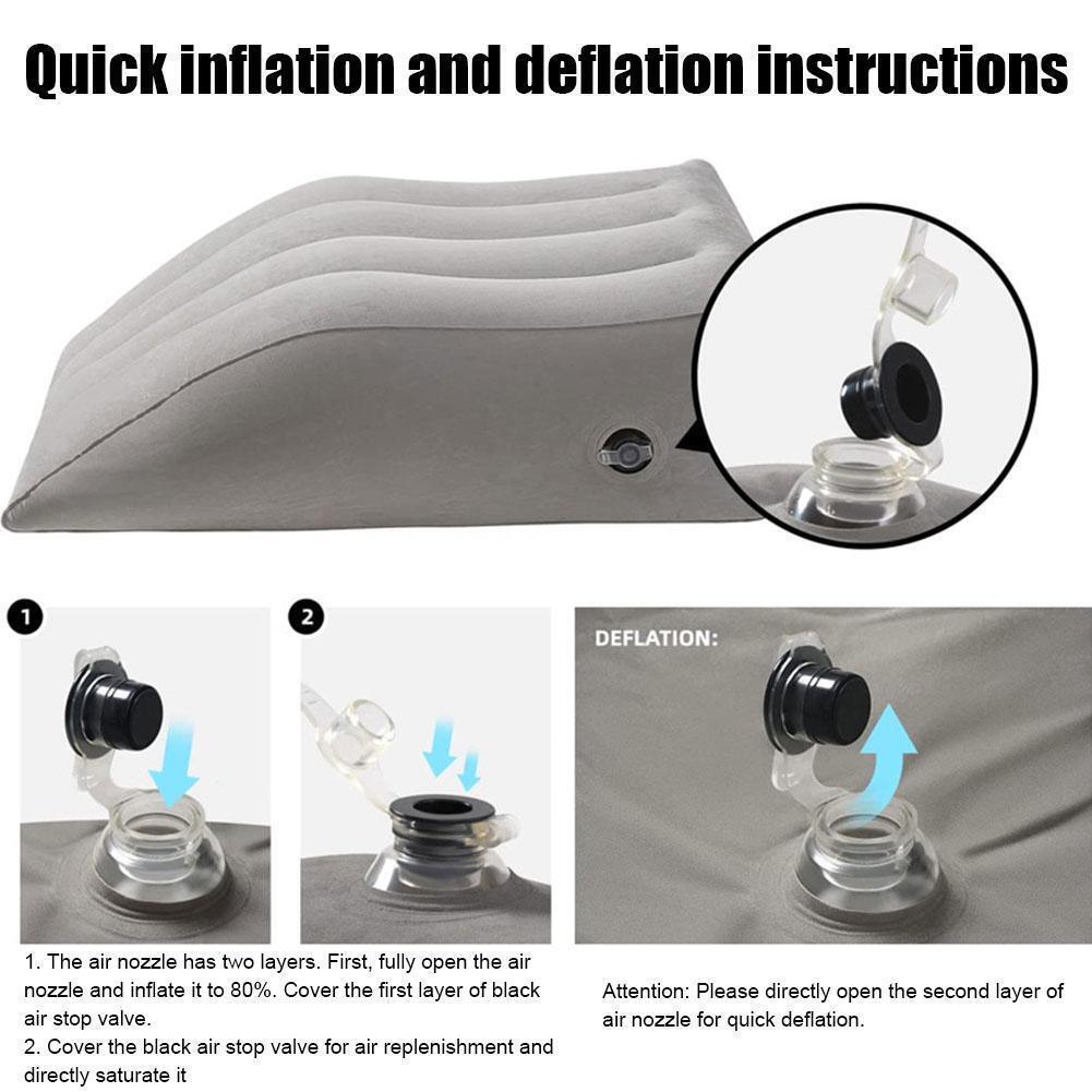 Inflatable Wedge Pillow - Lightweight and Portable, Inflatable/Foam, Suitable for Travel/Acid/Anti-nor/for Pregnant Women to Provide a Comfortable Personal Care - Tophatter Daily Deals