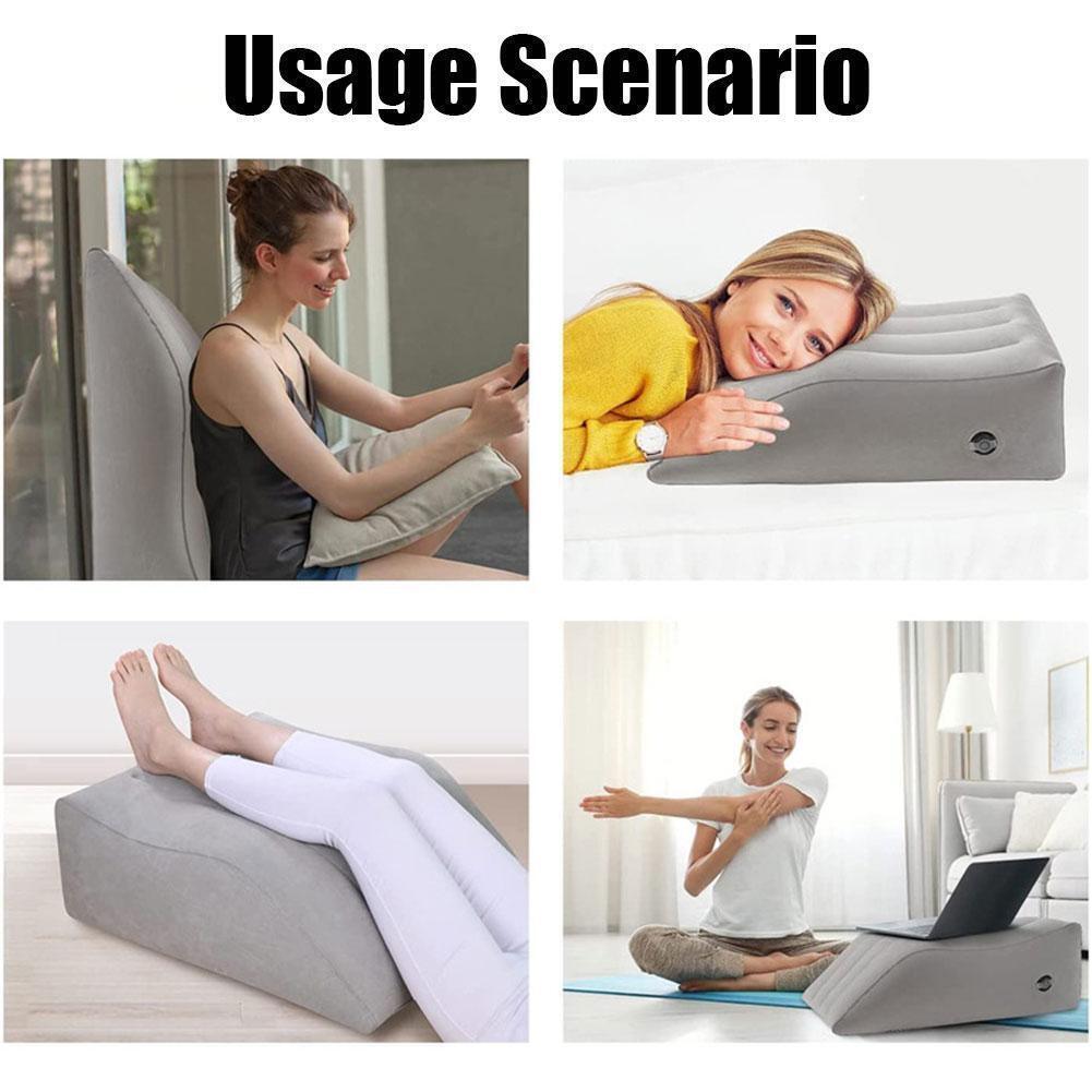 Inflatable Wedge Pillow - Lightweight and Portable, Inflatable/Foam, Suitable for Travel/Acid/Anti-nor/for Pregnant Women to Provide a Comfortable Personal Care - Tophatter Daily Deals