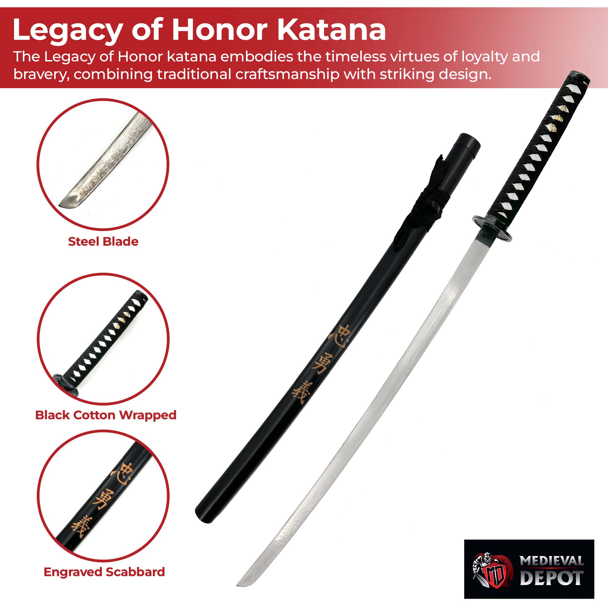 Legacy of Honor Katana Swords - Tophatter Daily Deals