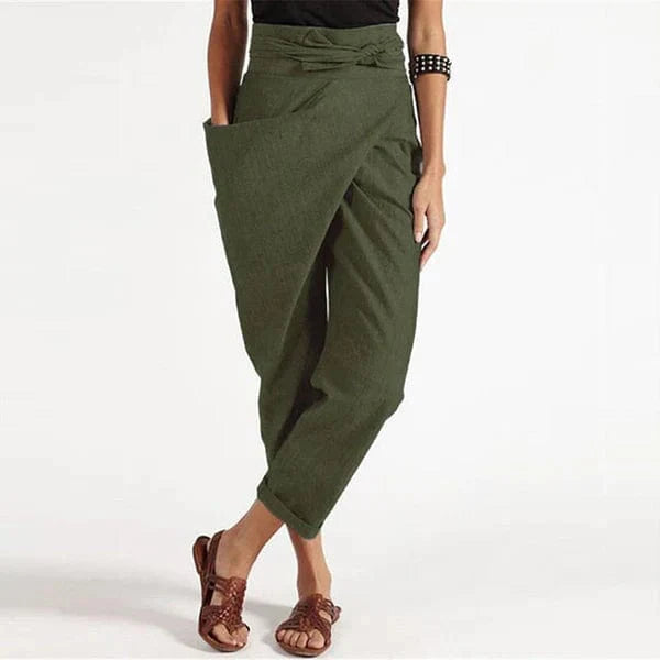 Lightweight & comfortable women’s summer pants – fashionable cut, breathable material, ideal for warm days Green Capris & 3/4 pants - Tophatter Daily Deals