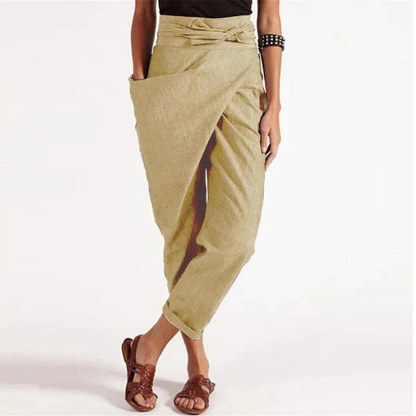 Lightweight & comfortable women’s summer pants – fashionable cut, breathable material, ideal for warm days Khaki Capris & 3/4 pants - Tophatter Daily Deals
