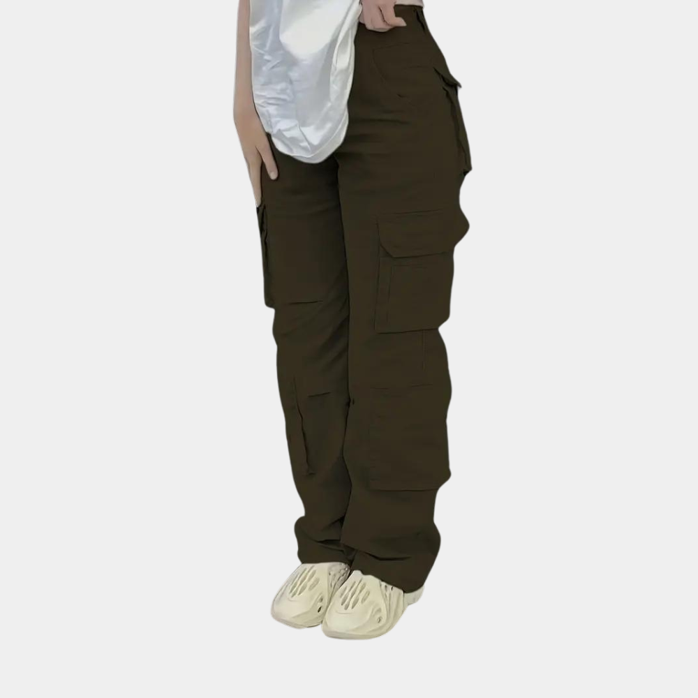 Lightweight & versatile women’s cargo pants – breathable design, durable fabric, ideal for summer olive green Women's trousers - Tophatter Daily Deals