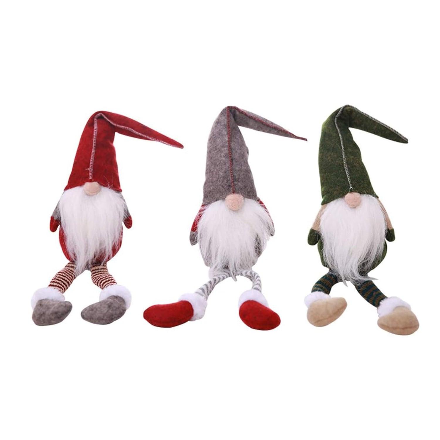 Handmade Tomte Gnome - 3 Packs Christmas Gonk Decoration Scandinavian Santa Elf Table Ornaments Xmas Tree Hanging Decoration Christmas - Tophatter Daily Deals