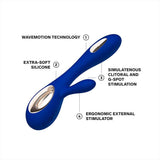 Lelo Soraya Wave (Midnight Blue) – Luxury Dual Action Rabbit Vibrator > Vibrators > Ladies > Rabbit - Tophatter Daily Deals