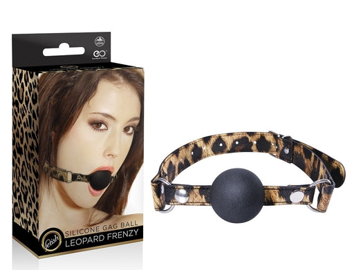 Leopard Frenzy Silicone Ball Gag Adjustable Leopard Print Collar 15 to 22 Inches > Bondage Gear > Gags and Bits - Tophatter Daily Deals