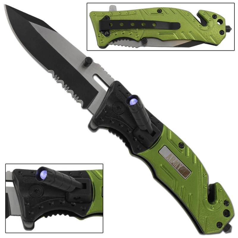 Lethal Defender Army Spring Assist Knife - Tophatter's Army Products & Self Defense Collectible Weapons - Tophatter Daily Deals