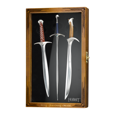 The Hobbit - Trolls' Cave Letter Opener Display Case - Sting, Glamdring and Orcrist Sword - Tophatter Daily Deals