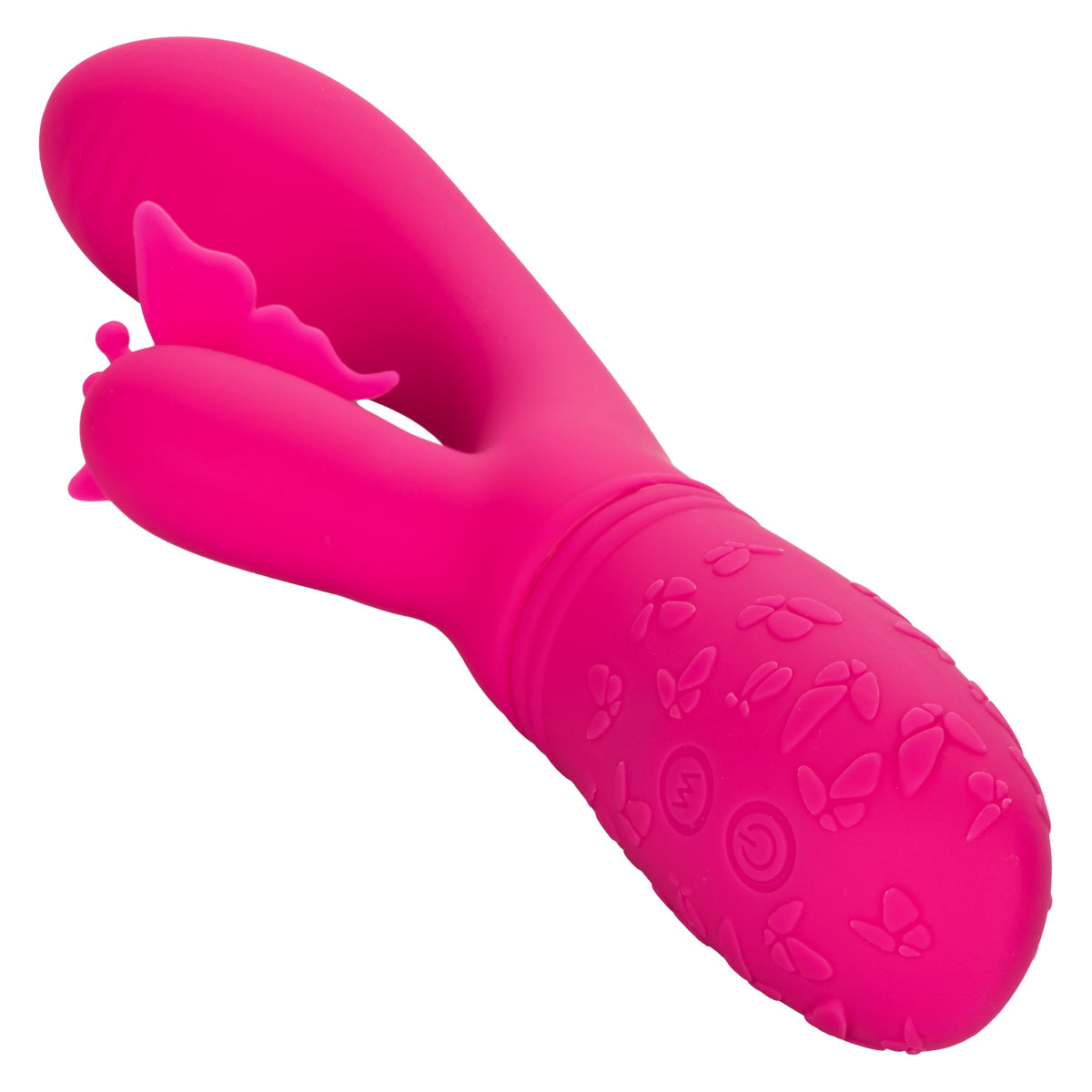 Butterfly Kiss Flutter Vibrator in Pink with 10 Vibration Functions and Dual Motors > Vibrators > Ladies > Rabbit - Tophatter Daily Deals