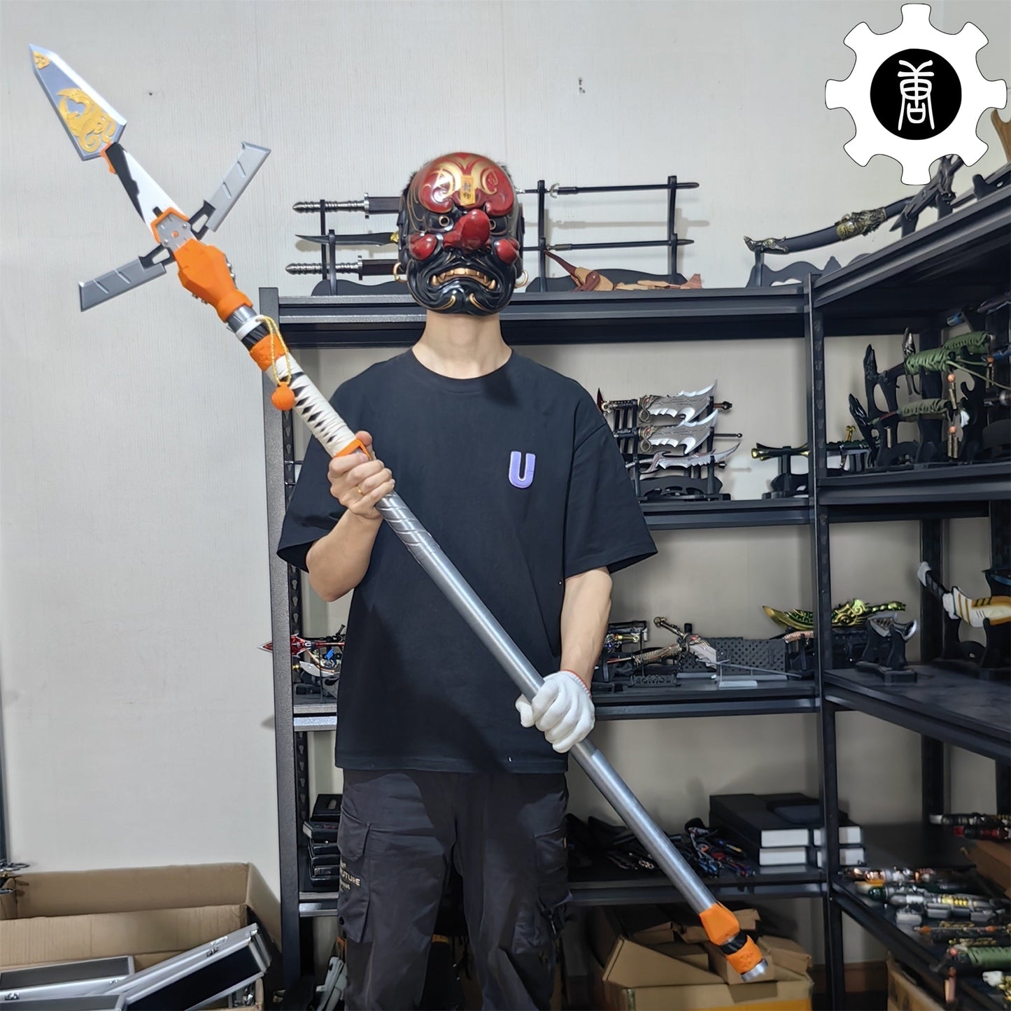 3D Printed Life-Size Valkyrie Heirloom Suzaku Spear Cosplay Prop - Tophatter Daily Deals