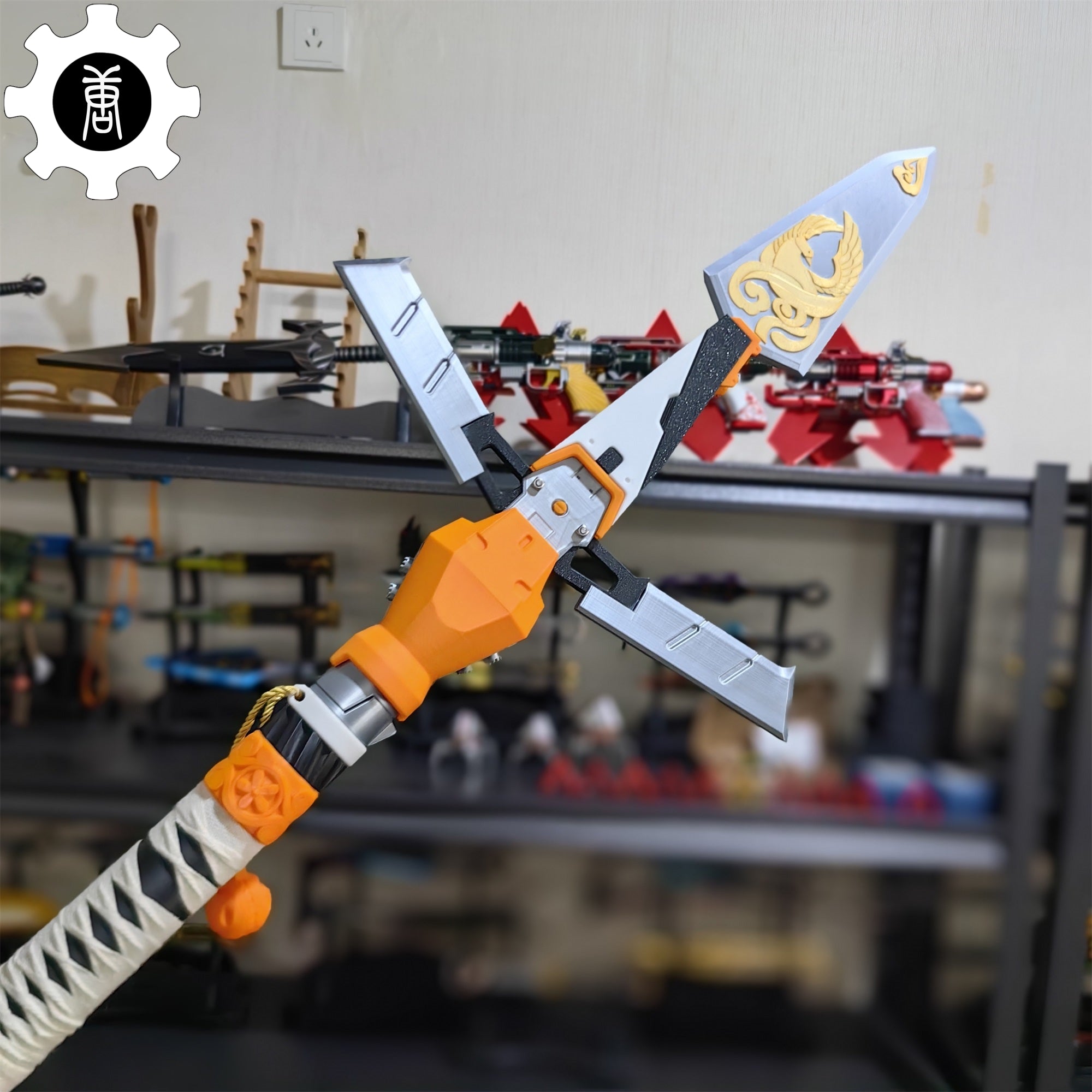 3D Printed Life-Size Valkyrie Heirloom Suzaku Spear Cosplay Prop - Tophatter Daily Deals