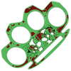Life or Death Knuckles Triple Skull Paper Weight - Green Splatter Belt Buckle - Tophatter Daily Deals