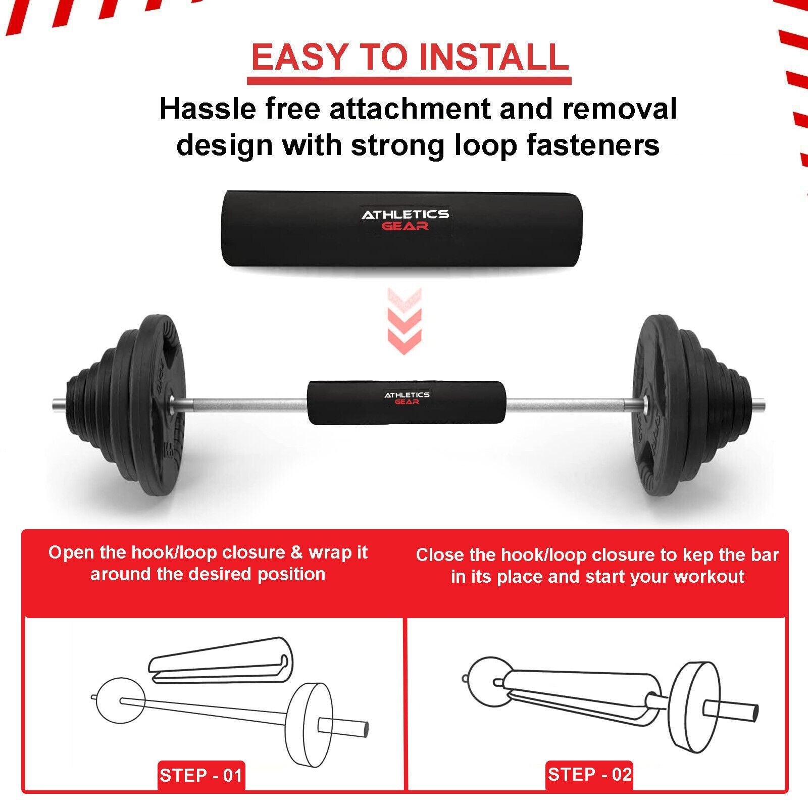 Barbell Cushion for Hip Thrusts - Lifting Barbell Pad Squat Bar Powerlifting Neck Shoulder Protection Exercise & Fitness - Tophatter Daily Deals
