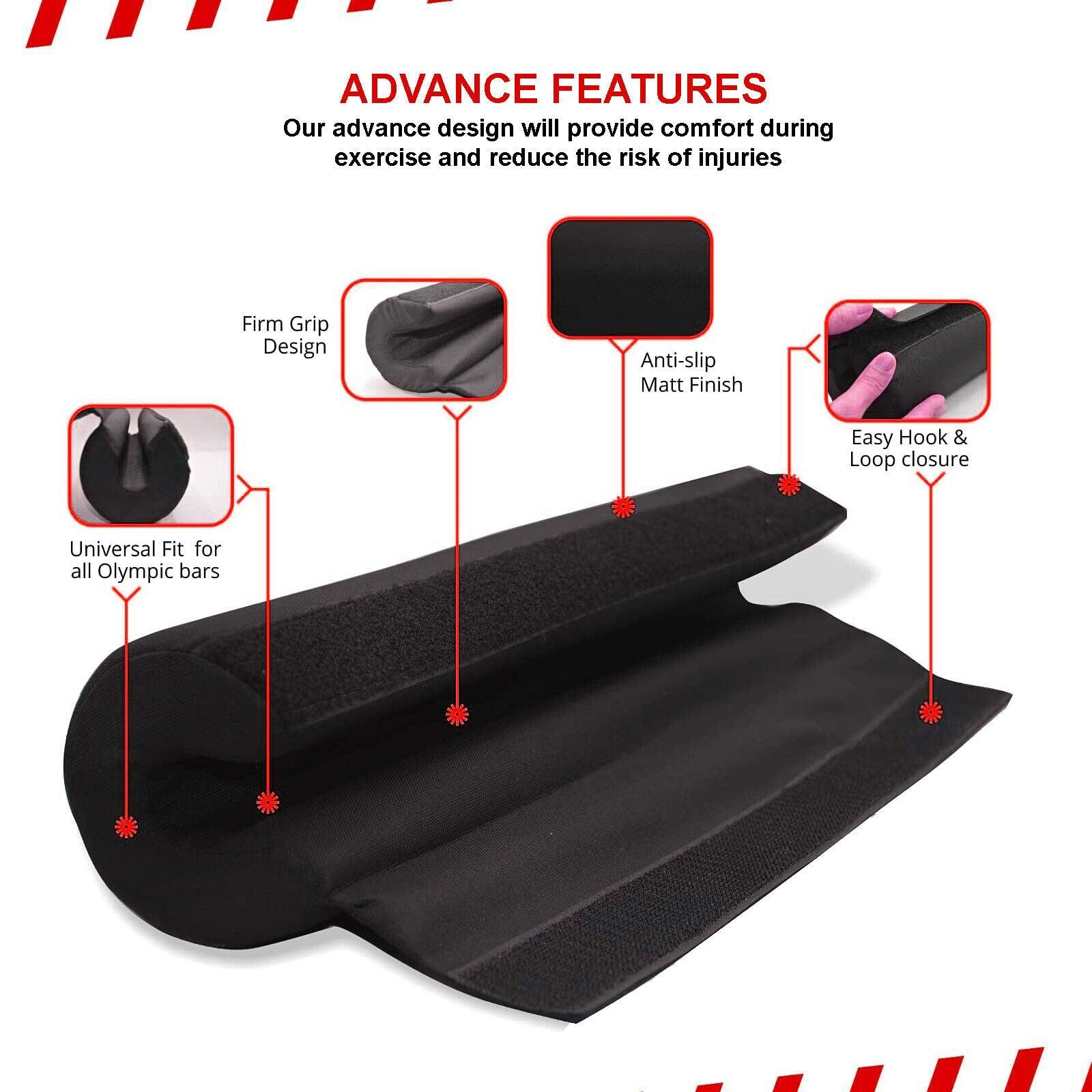 Barbell Cushion for Hip Thrusts - Lifting Barbell Pad Squat Bar Powerlifting Neck Shoulder Protection Exercise & Fitness - Tophatter Daily Deals