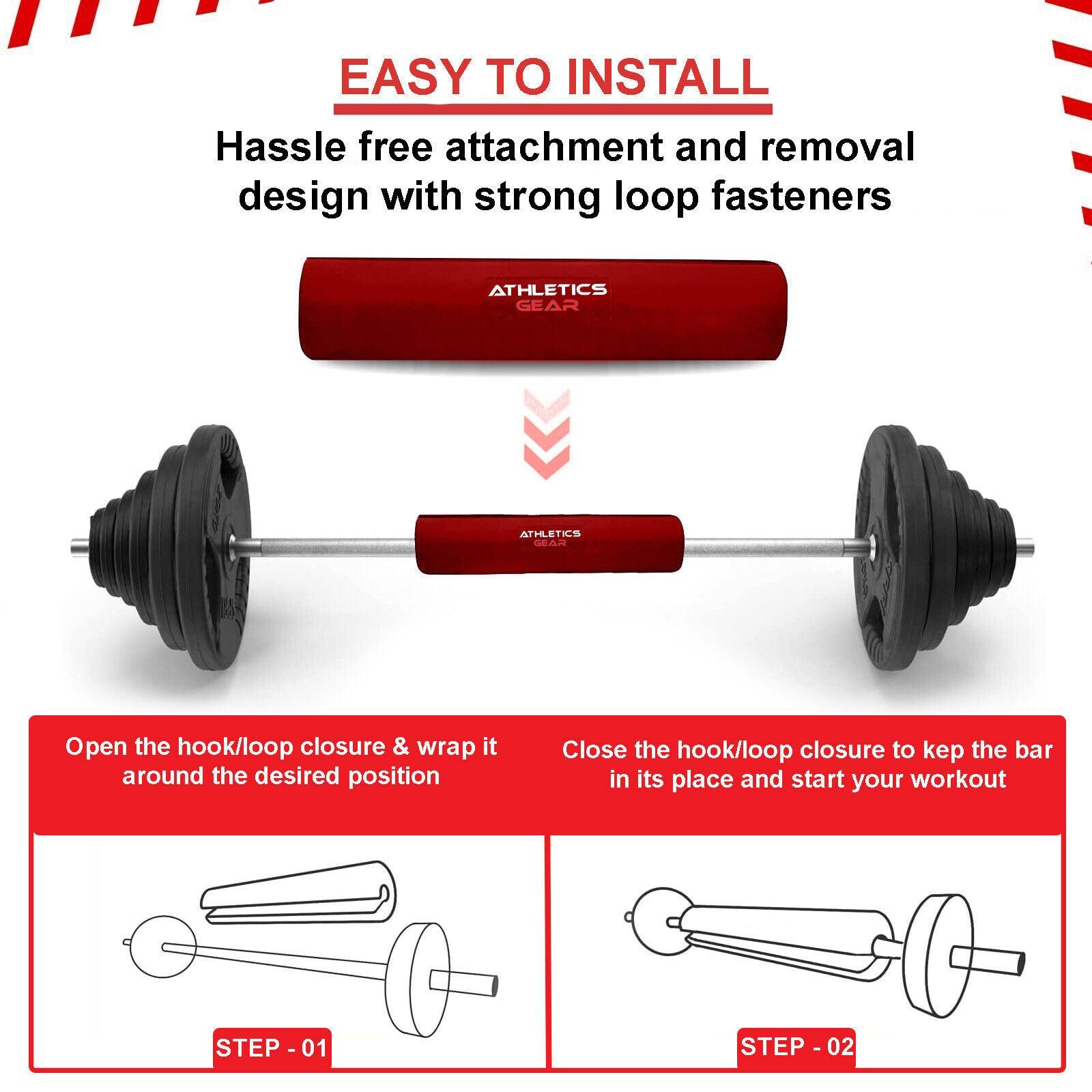 Barbell Cushion for Hip Thrusts - Lifting Barbell Pad Squat Bar Powerlifting Neck Shoulder Protection Exercise & Fitness - Tophatter Daily Deals