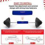 Barbell Cushion for Hip Thrusts - Lifting Barbell Pad Squat Bar Powerlifting Neck Shoulder Protection Exercise & Fitness - Tophatter Daily Deals