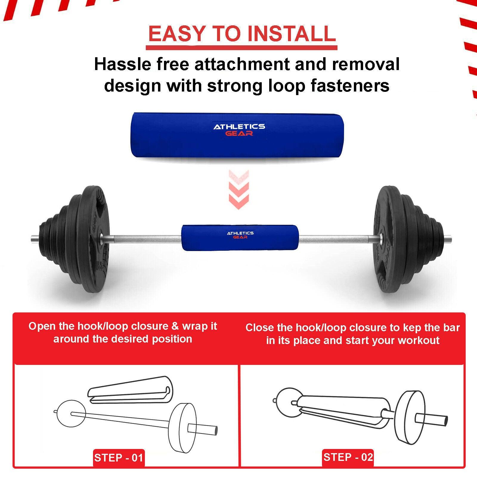 Barbell Cushion for Hip Thrusts - Lifting Barbell Pad Squat Bar Powerlifting Neck Shoulder Protection Exercise & Fitness - Tophatter Daily Deals