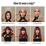 Light Pink Long Wavy Cosplay Synthetic Hair Wigs with Bangs for White Women Afro Lolita Water Wave Halloween Heat Reisitant Wig - Tophatter Daily Deals