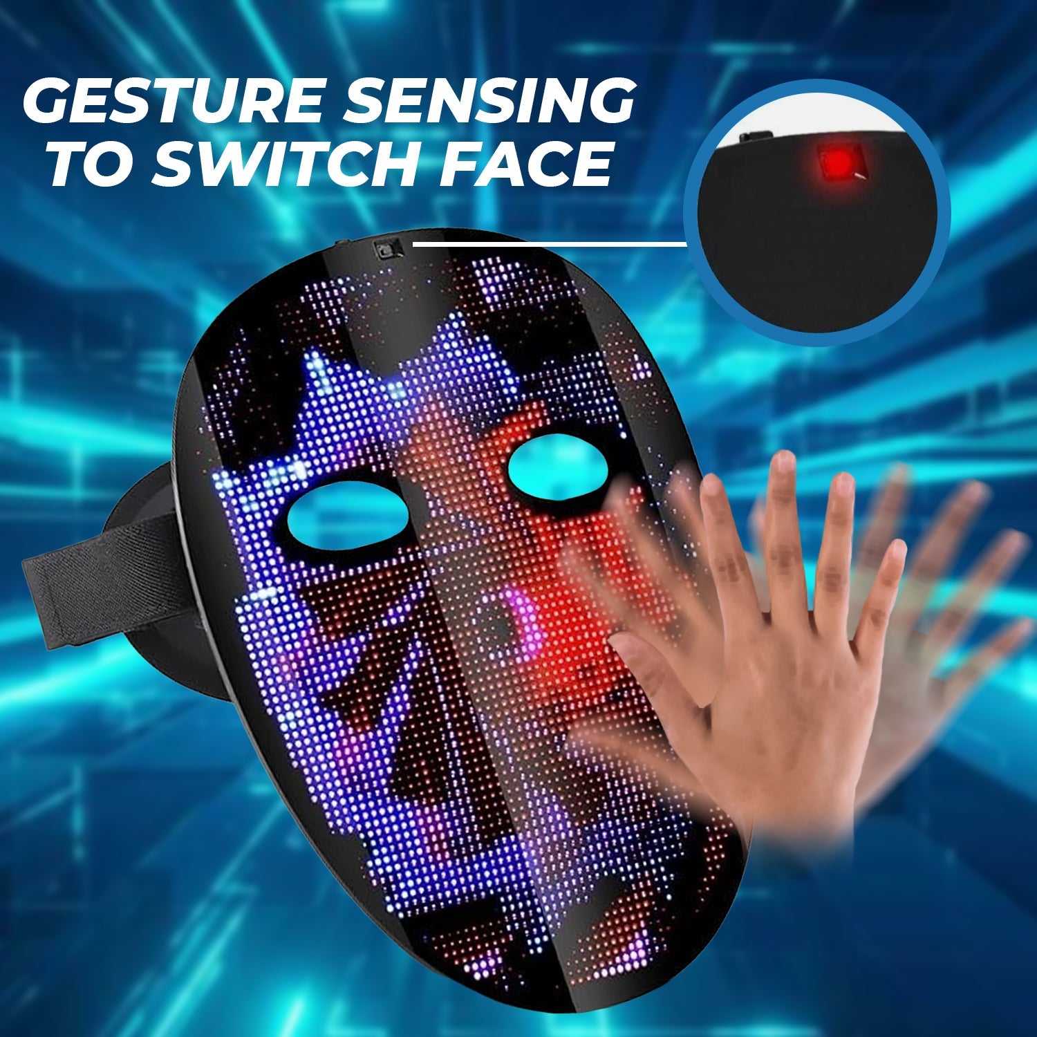 LED Halloween Mask – Glowing Light Up Purge Mask for Costume & Party Cosplay Led halloween mask - Tophatter Daily Deals
