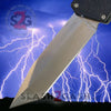 Lightning OTF Dual Action Black Automatic Knife - TAIWAN 11 Blade Options Satin - Tanto Plain Knife-OTF - Tophatter Daily Deals