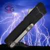 Lightning OTF Dual Action Black Automatic Knife - Tactical Plain Edge