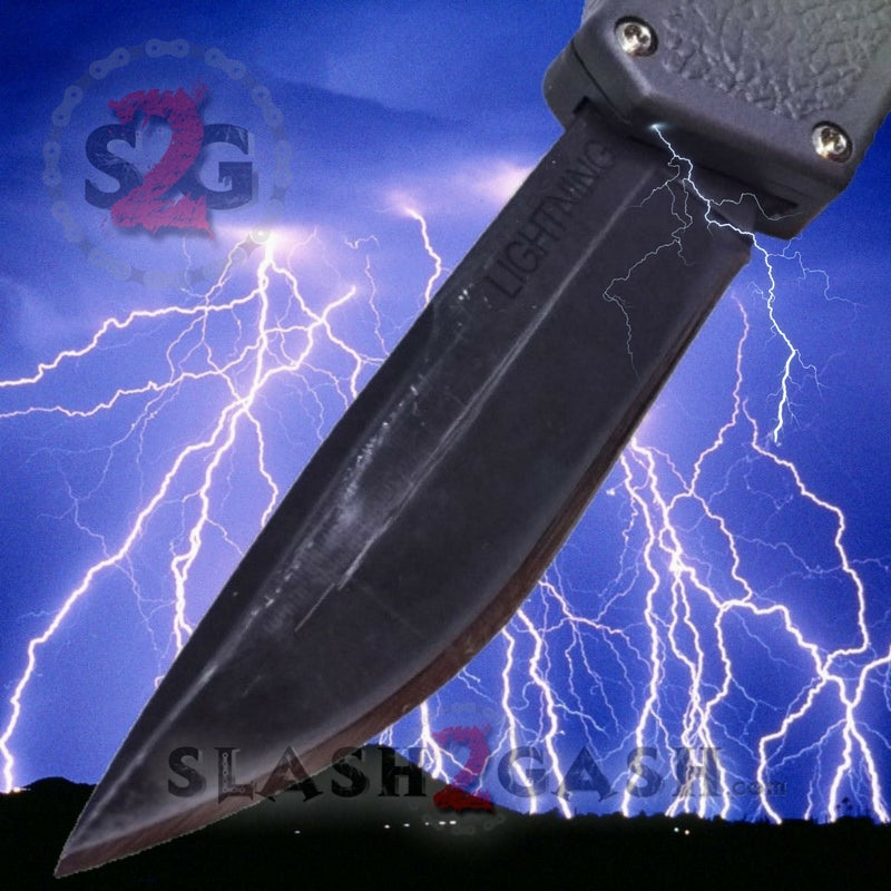 Lightning OTF Dual Action Camo Automatic Knife - Tactical Serrated Edge Plain Edge Knife-OTF - Tophatter Daily Deals