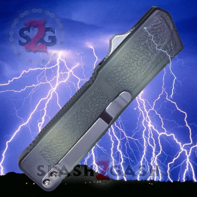 Lightning OTF Dual Action Camo Automatic Knife - Satin Double Edge Knife-OTF - Tophatter Daily Deals